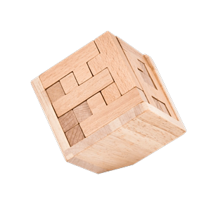 木制玩具鲁班锁之25个Y比赛小学实木拼装积木伤脑榉木鲁班锁魔方