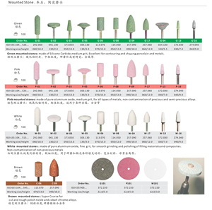 齿科刚玉砂轮磨头白绿粉 抛光磨头玉石金属打磨雕刻抛光 1/支