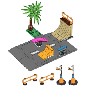 (狄哥小店)乐高lego城市60290 杀肉 净场景 滑板公园 路板 无人仔