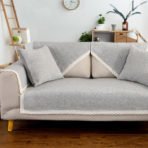 棉麻沙发垫布艺亚麻纯色