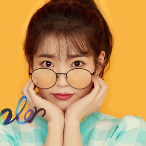 韩国代购vedi vero 李知恩 iu同款 多色 黄色 圆形 墨镜 太阳镜