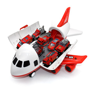 儿童飞机玩具套装大号客机模型可收纳塑料飞机惯性车跨境男孩礼物