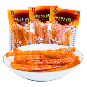 玉峰辣条吱吱香90袋*18克包邮 湖南特产 8070后儿时怀旧麻辣零食