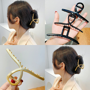 鲨鱼夹金属女夏法式后脑勺发夹女大号盘发夹子头饰头发抓夹卡子
