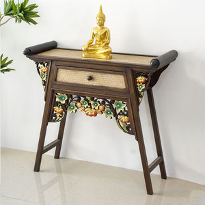 供桌香案中式供台财神观音供奉条案实木复古小型泰国寺庙佛堂佛台