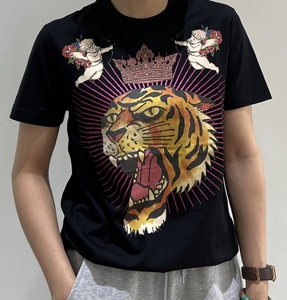 ed hardy 美国高街潮牌黑色老虎虎头t恤短袖