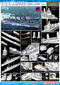 威龙7086-1/700美国海军拉菲号dd-459驱逐舰 1942(精密版1 1)