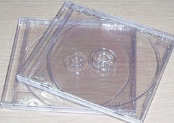 加厚70克（08明单）CD方盒 CD空盒 光盘盒 透明单面 双面CD盒