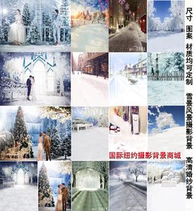 影楼照相馆拍照摄影背景布淘宝拍摄婚纱照儿童写真雪景风景背景布