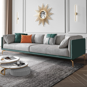 2020年新款布艺沙发客厅北欧现代简约高档免洗科技布整装四人直排