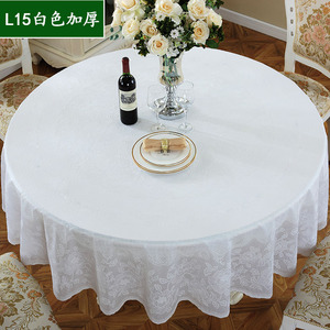 圆桌布防水防油防烫圆桌桌布餐桌布印花PVC欧式圆桌台布塑料新品