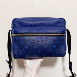 二手99新lv路易威登outdoor蓝色老花邮差包,男包,女包,30cm