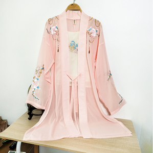 001人付款淘宝长款阔袖羽织定制个性对襟上衣剧本杀长版披风cosplay薄