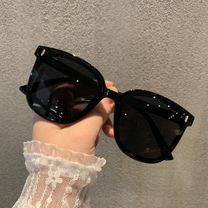 韩版潮款个性大框方形眼镜遮阳大脸复古墨镜女2020新款黑色太阳镜
