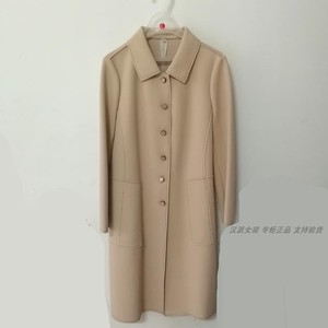 格林菲尔2018春秋季新款女装中长款单排扣风衣大衣外套gl18a18100