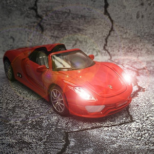 保时捷918敞篷仿真1:32回力声光儿童男孩合金玩具超跑kisas品牌店