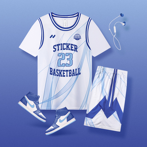 篮球服套装女定制假两件短袖男生篮球衣班服比赛训练学生队服订制