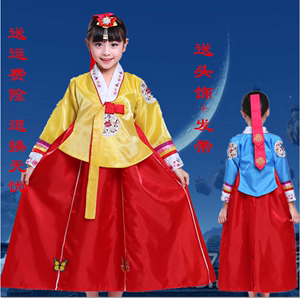 女韩服表演出服装传统宫廷礼服男儿朝鲜族民族舞蹈服装拍摄写真