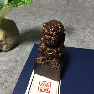 【天天特价】黑檀木质狮子印章  抓周 官印热销