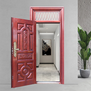 带气窗防盗门钢质门通风窗安全单门仿铜防晒室外庭院门进户车库门