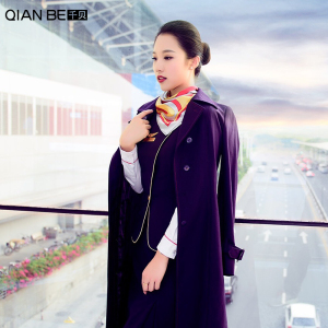 海航空姐制服女大衣秋冬工作服长款保暖面试迎宾通勤职业装冬装定