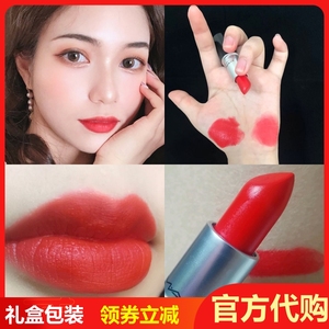 正品现货mac魅可子弹头哑光口红607lady danger 大亮橘红色血橙色