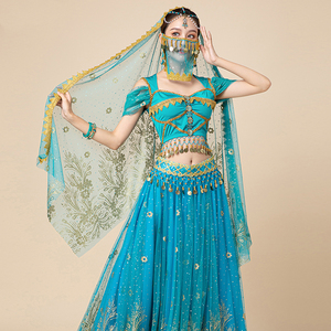 印度舞头纱配饰敦煌舞蹈遮脸纱丽异域表演道具蒙面纱巾女手纱披纱