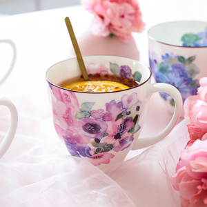 骨瓷杯子创意女办公室陶瓷喝水杯马克杯咖啡水果红茶牛奶礼物日用