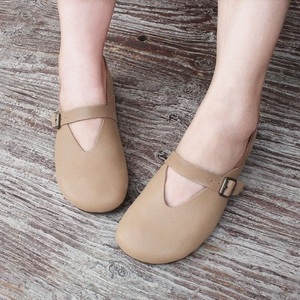 手工女鞋真皮软底牛筋底复古