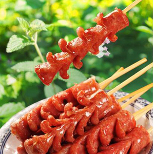 长沙大肉肠 开花肠香肠烤肠纯猪肉烤肠 10根烤肠纯肉香肠包邮