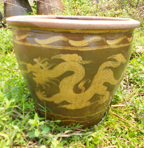 宜兴陶器 6号龙缸 100斤水容量陶瓷水缸 粗陶腌菜缸