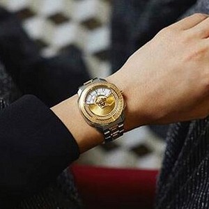 美国代购正品范思哲versace vqu040015时尚蓝宝石镜面石英女手表