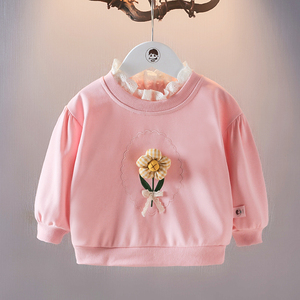 婴幼儿春装上衣女宝宝长袖t恤洋气春季女童打底衫春天儿童衣服潮