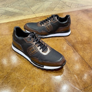 bun兔代购 berluti 20秋冬sport track小牛皮尼龙网面运动男鞋