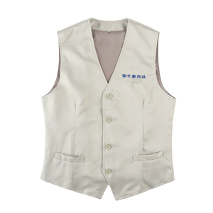 富士康工衣厂服夏季米色小马甲西装