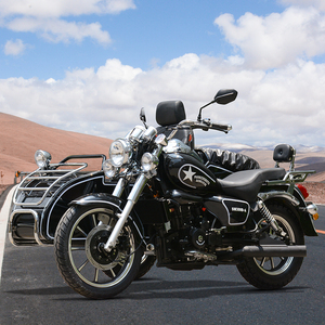 边三轮摩托车宗申300水冷电喷轴转动复古太子车偏三轮通用可上牌