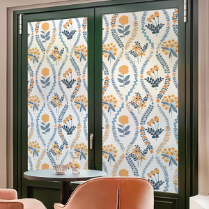 碎花窗户装饰玻璃贴纸磨砂贴膜防走光窗花纸透光不透明遮挡防窥视