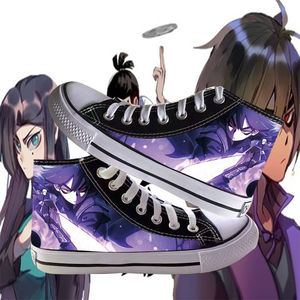 刺客伍六七新款男孩夏季高帮帆布鞋平底休闲学生动漫周边手绘板鞋