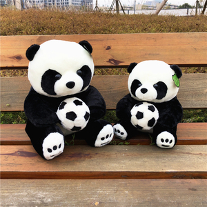 mewgulf同款足球黑白大熊猫公仔毛绒玩具布娃娃成都基地纪念礼品