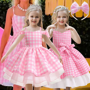 儿童女童真人电影芭比服角色扮演连衣裙派对公主裙 圣诞礼服