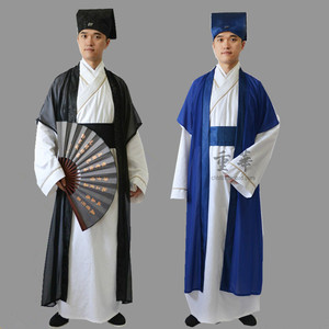 934人付款淘宝古代书生衣服孔子学院汉服套装舞台演出服男士教书先生