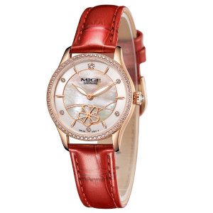 专柜同款mige米格手表5516女款简约ins风气质皮带石英防水女表
