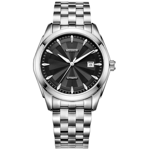 名梭表meshor男士手表全自动机械表商务休闲表钢带日历防水9021