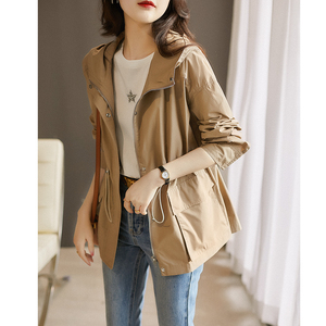 [wtg362423ag] 轻量感敲显气质 精梳平纹棉 f晒f风休闲连帽外套