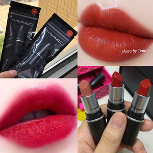 mac魅可mini迷你口红1.8g中小样chili小辣椒707正红色mocha奶茶色