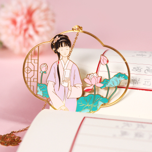 书签 红楼梦诗词手账 复古风手帐本子画册 中国风古风人物画精美呈现