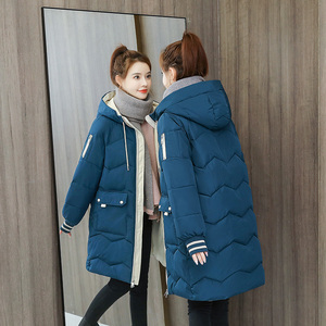 反季中长款羽绒棉服女韩版宽松棉袄2023年新款冬装小个子棉衣外套