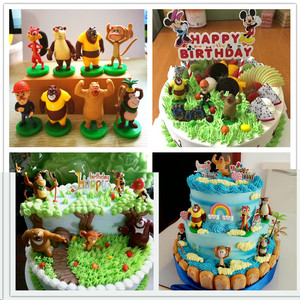 熊出没烘焙男孩摆件生日套装蛋糕儿童装饰玩具套装光头强熊大熊二