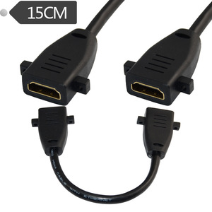 HDMI延长线可固定带耳朵1.4版面板墙插带螺丝孔 面板专用连接线