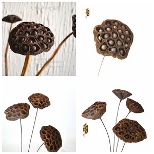 天然莲蓬干花禅意天然装饰花束家居摆设装饰花客厅干荷花套装组合